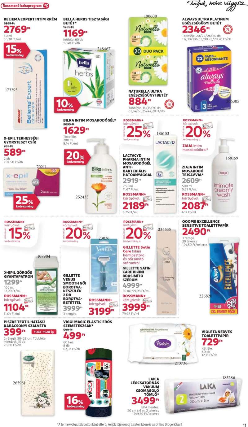 Rossmann Akciós újság Rossmann 13 oldal
