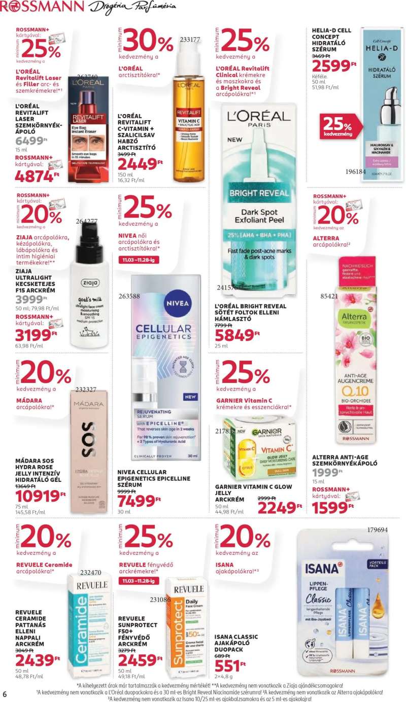 Rossmann Akciós újság Rossmann 6 oldal
