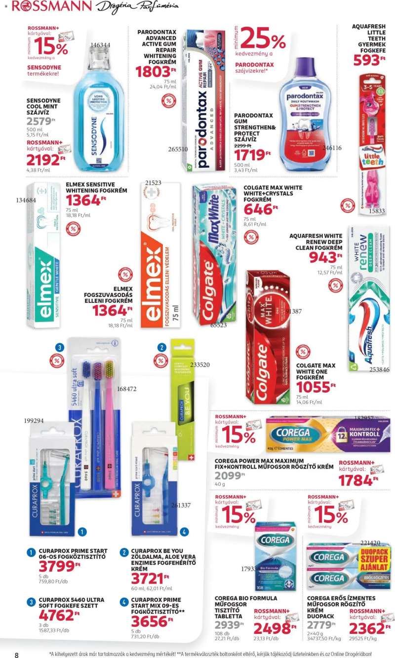 Rossmann Akciós újság Rossmann 8 oldal