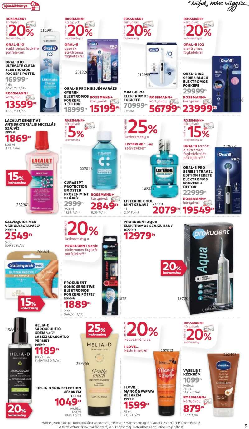 Rossmann Akciós újság Rossmann 9 oldal