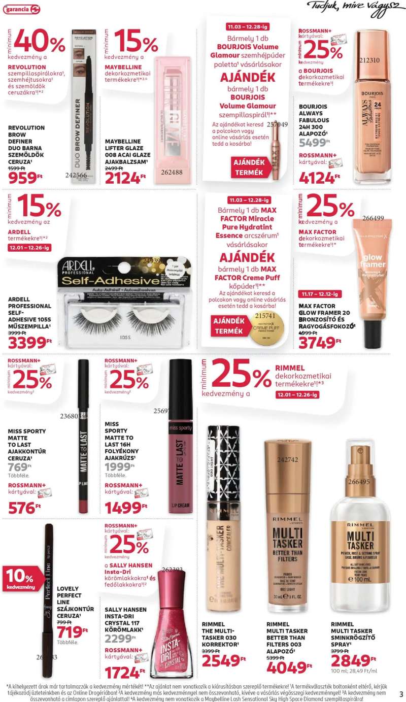 Rossmann Akciós újság Rossmann 3 oldal