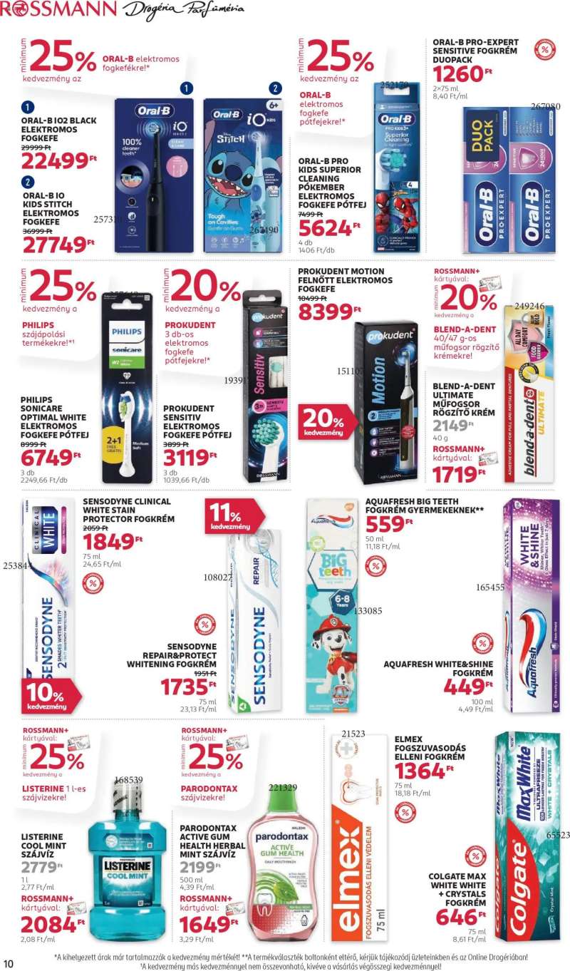Rossmann Akciós újság Rossmann 10 oldal
