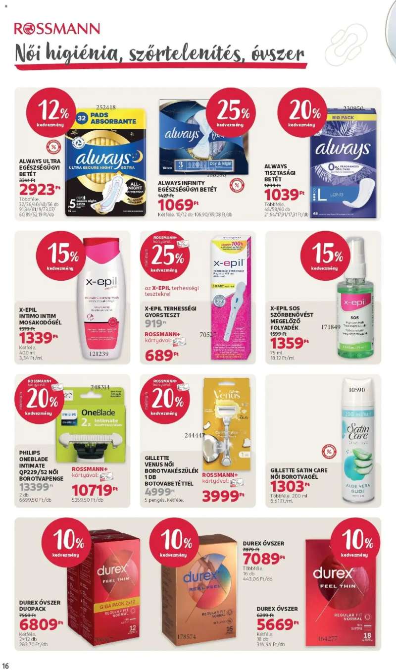 Rossmann Akciós újság Rossmann 16 oldal