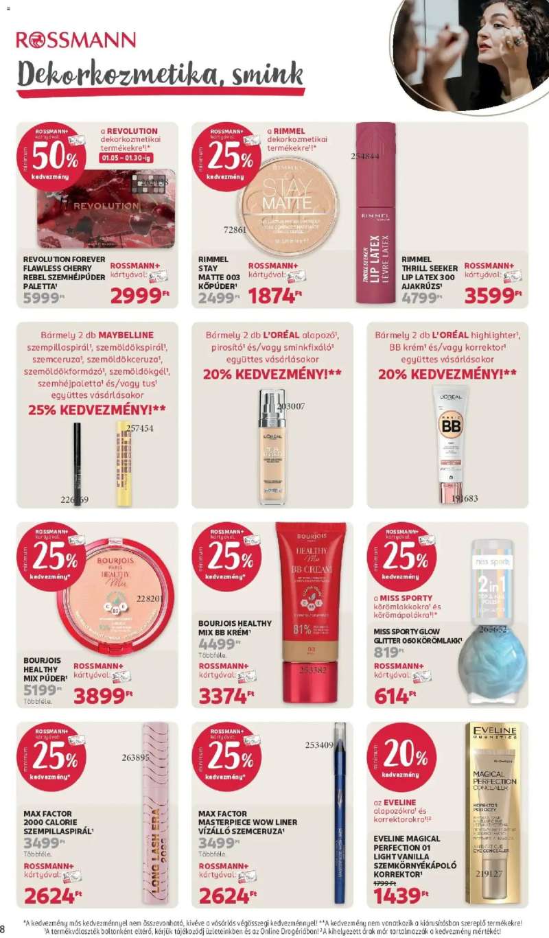 Rossmann Akciós újság Rossmann 8 oldal