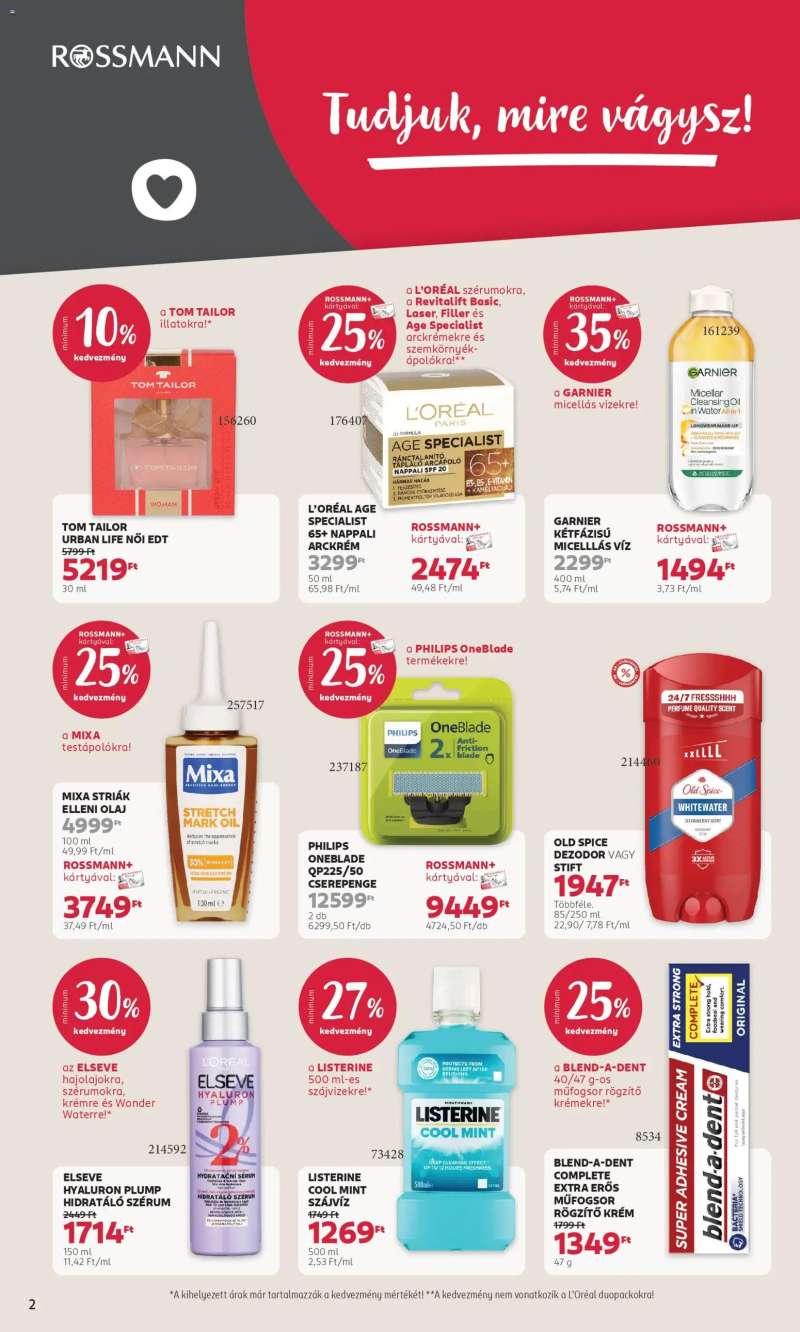 Rossmann Akciós újság Rossmann 2 oldal