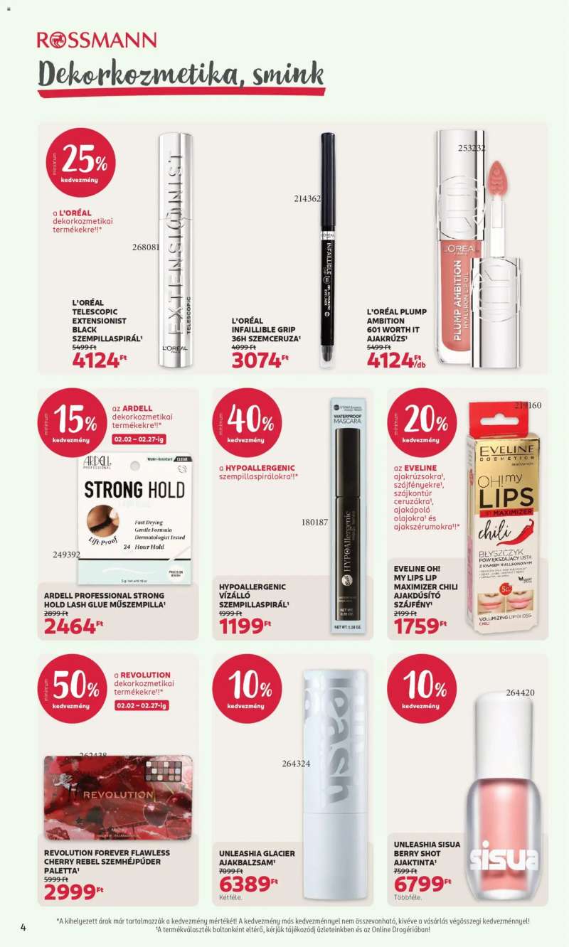 Rossmann Akciós újság Rossmann 4 oldal