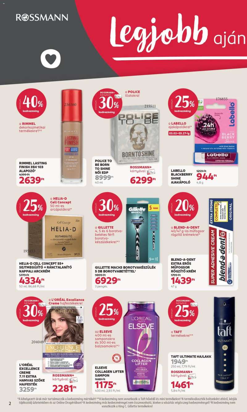 Rossmann Akciós újság Rossmann 2 oldal