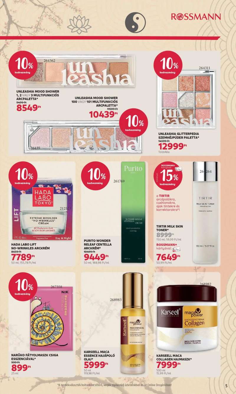 Rossmann Rossmann akciós újság 5 oldal