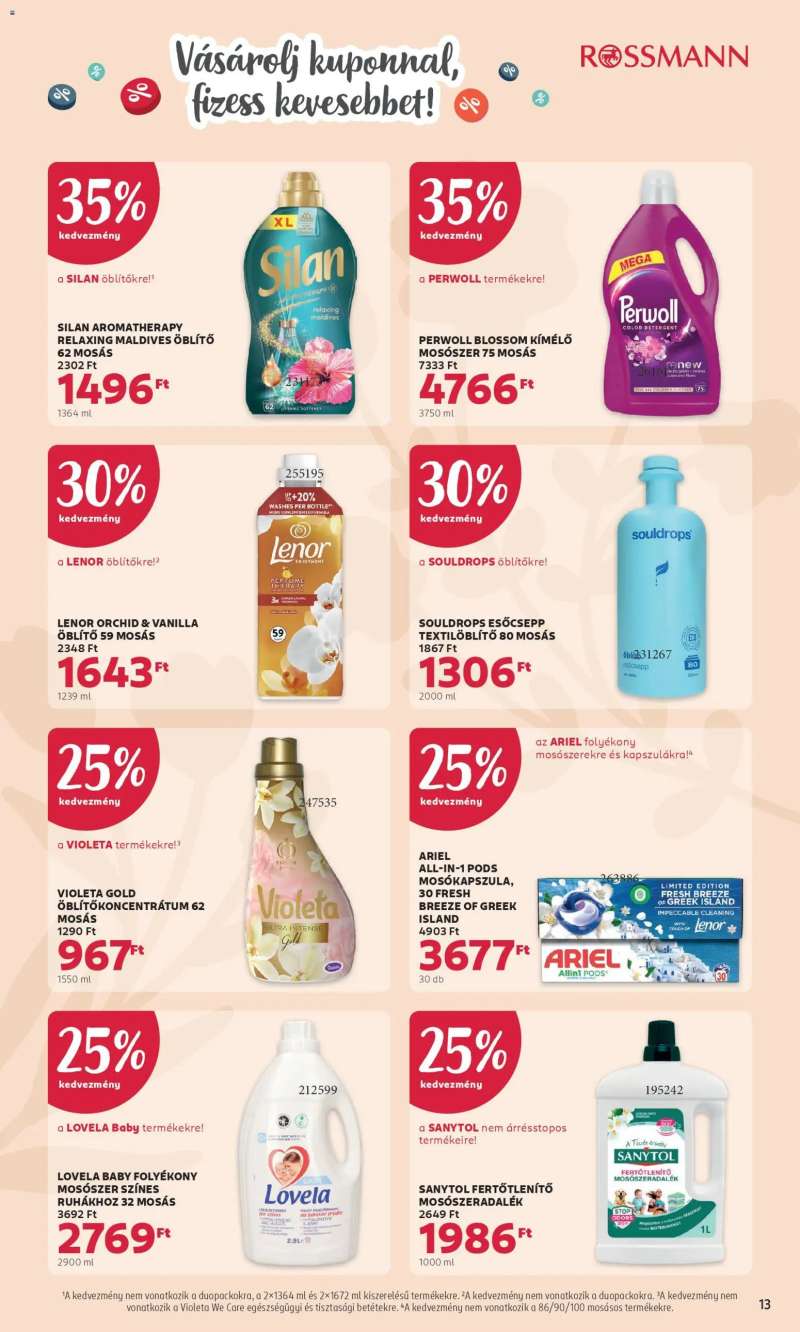 Rossmann Rossmann aktuális akciós újság 13 oldal