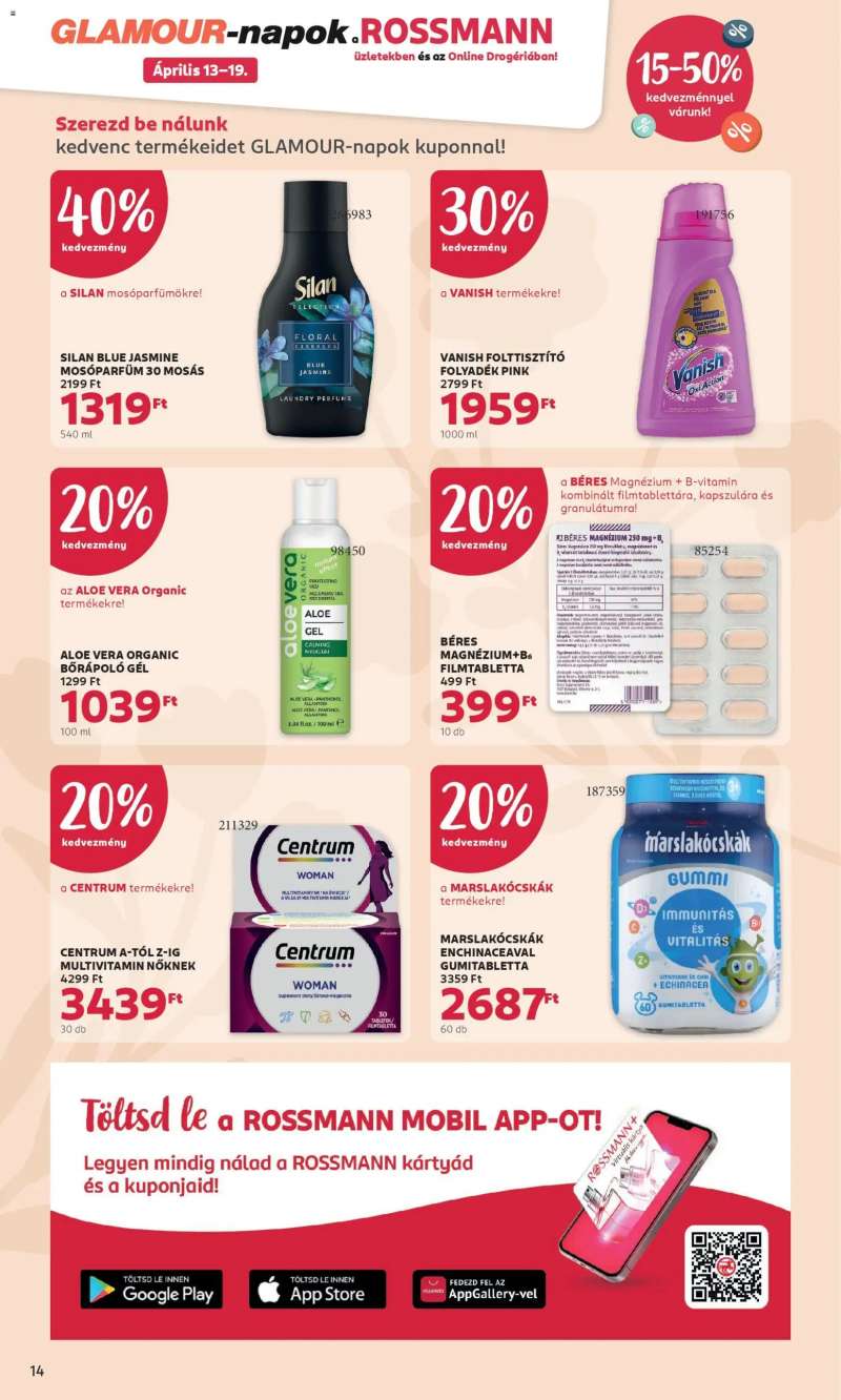 Rossmann Rossmann aktuális akciós újság 14 oldal