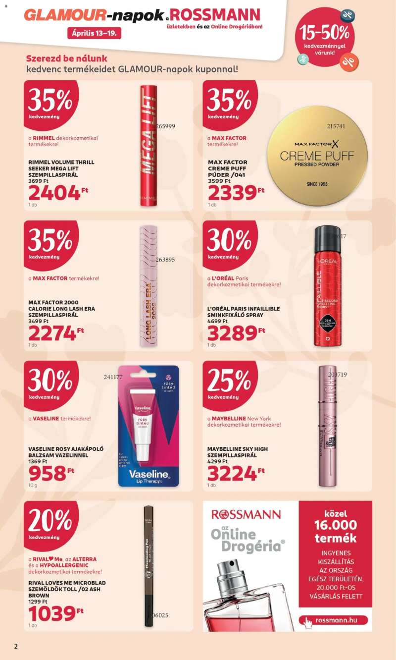 Rossmann Rossmann aktuális akciós újság 2 oldal