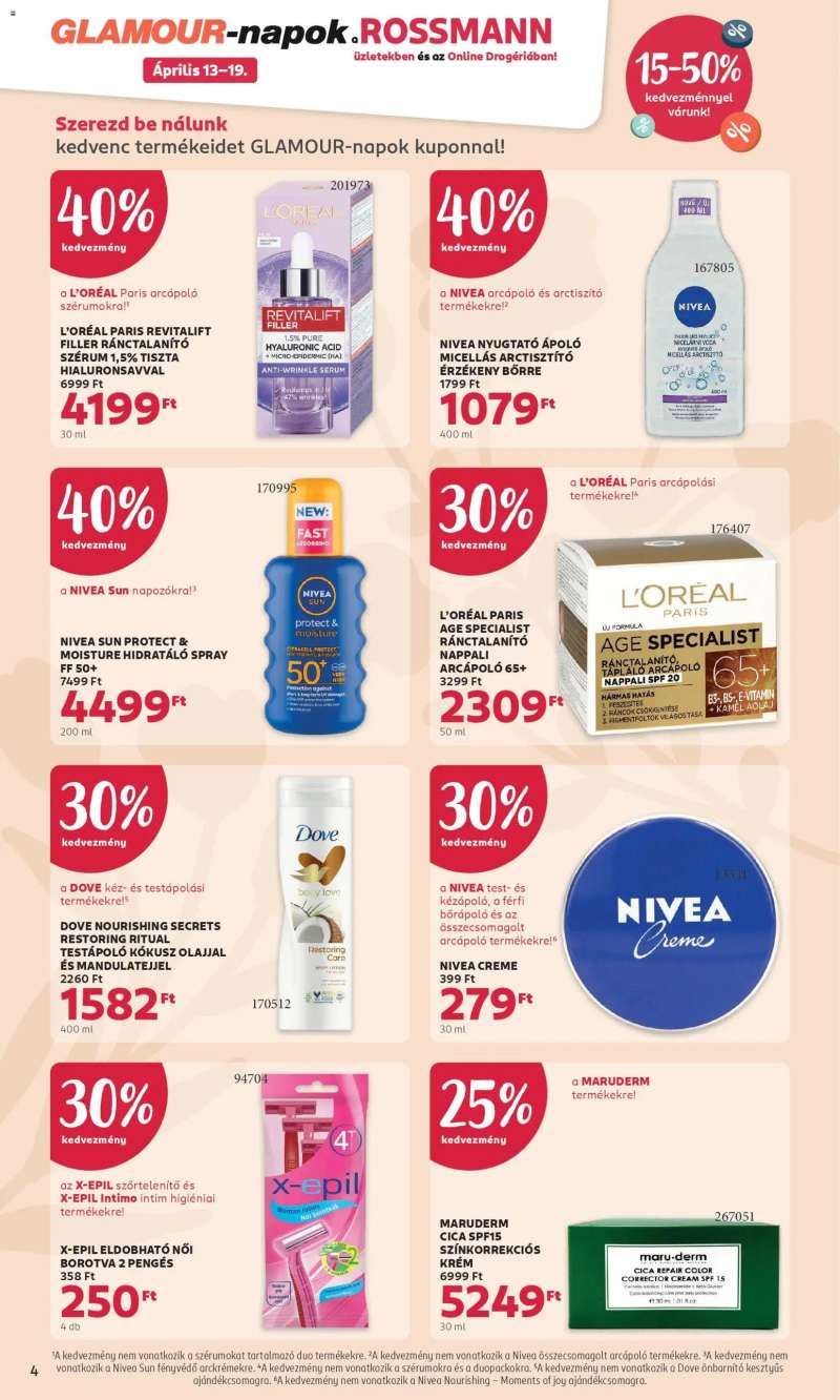Rossmann Rossmann aktuális akciós újság 4 oldal