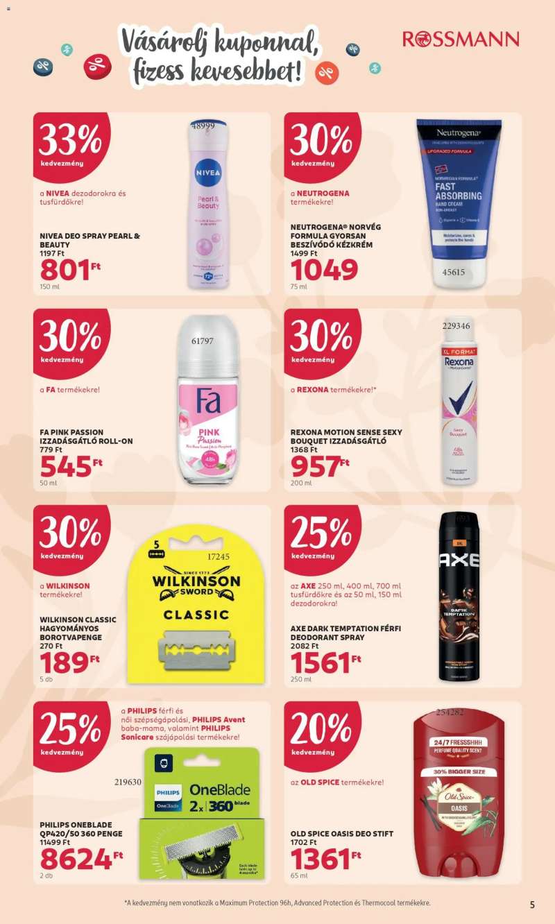 Rossmann Rossmann aktuális akciós újság 5 oldal