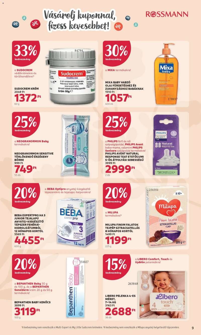 Rossmann Rossmann aktuális akciós újság 9 oldal