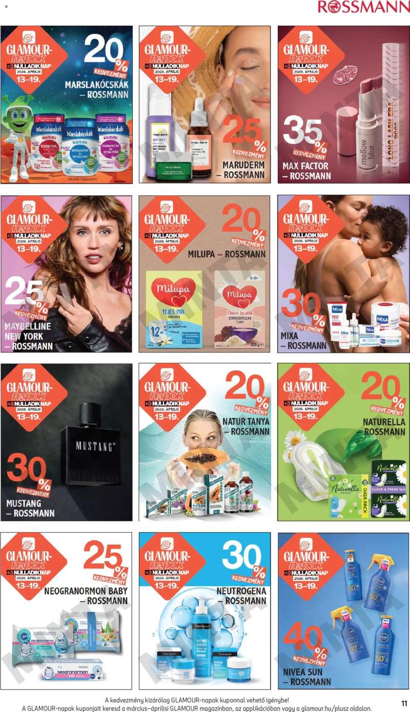 Rossmann Rossmann Glamour kuponfüzet 11 oldal