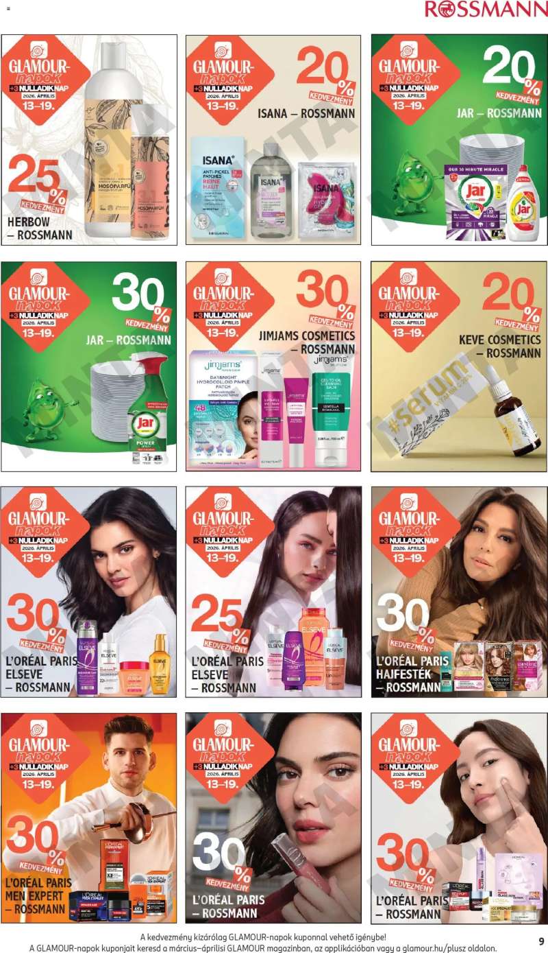 Rossmann Rossmann Glamour kuponfüzet 9 oldal