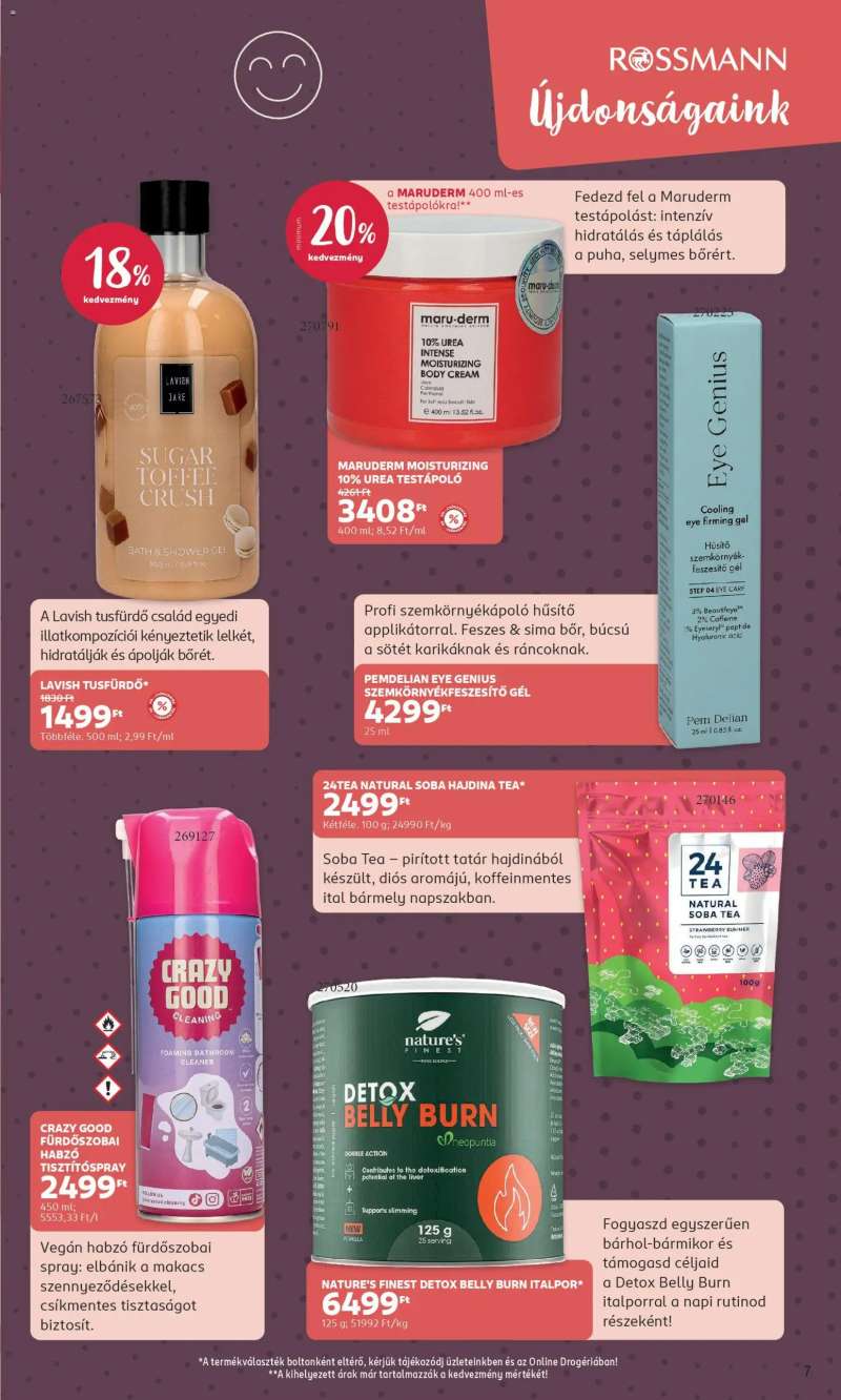 Rossmann Rossmann akciós újság 7 oldal
