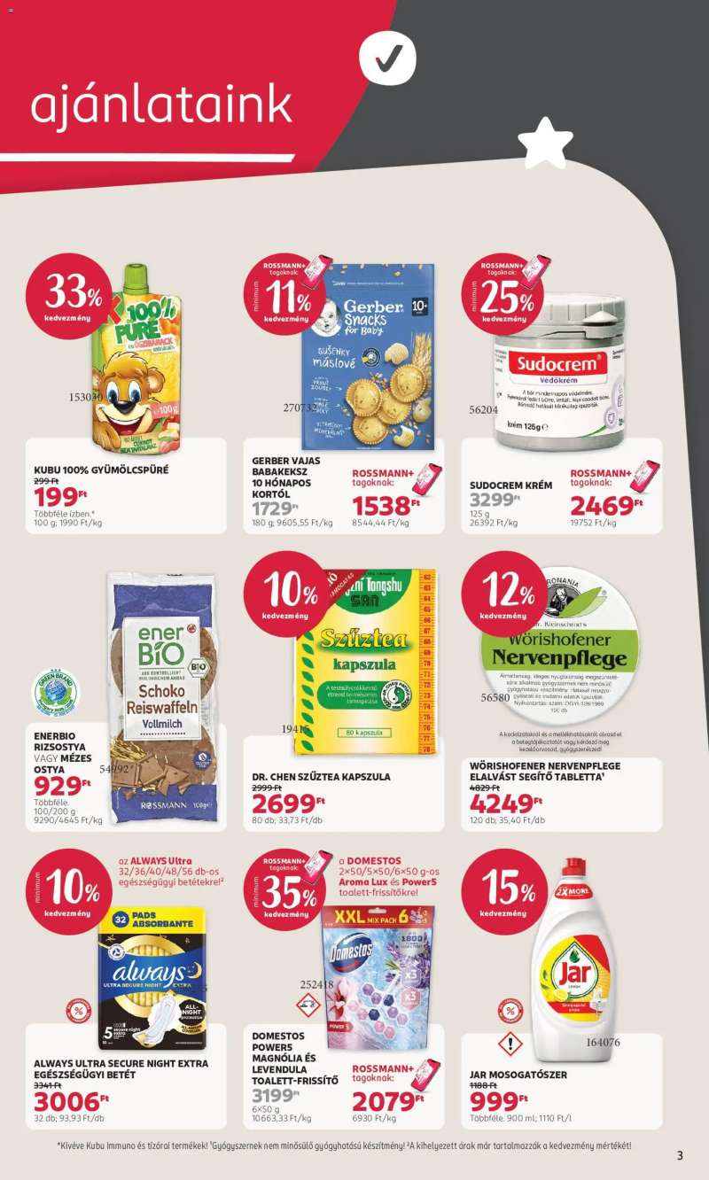 Rossmann Rossmann akciós újság 3 oldal