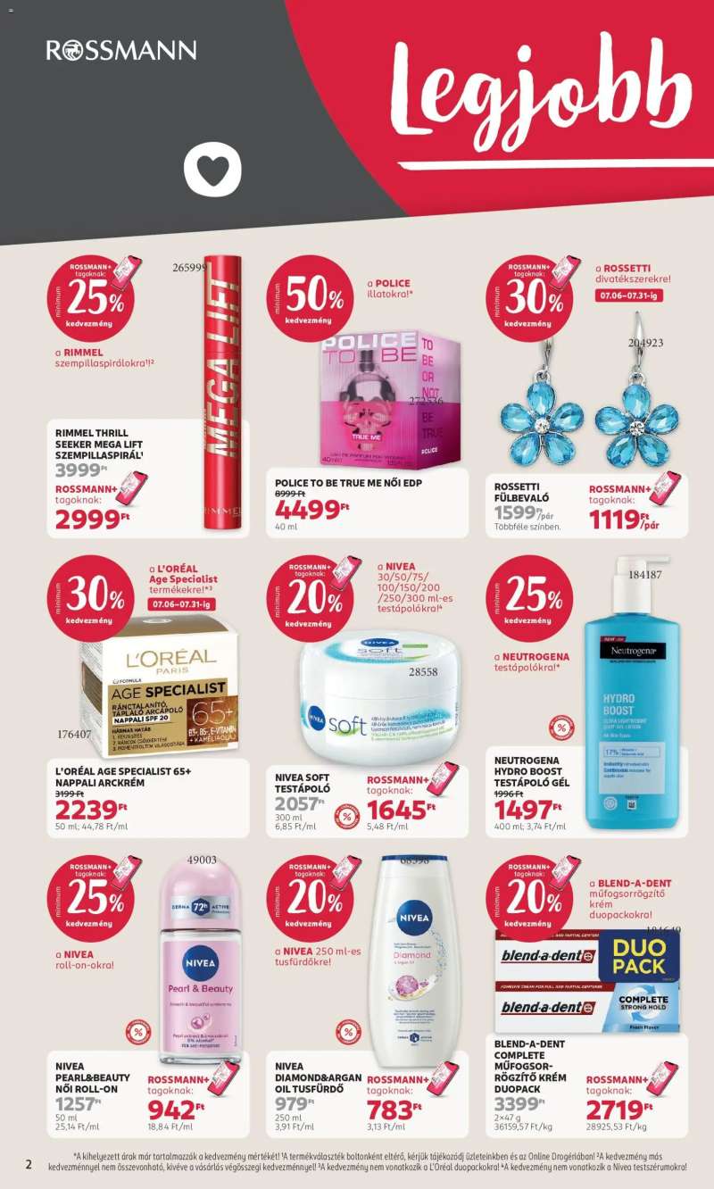 Rossmann Rossmann akciós újság 2 oldal