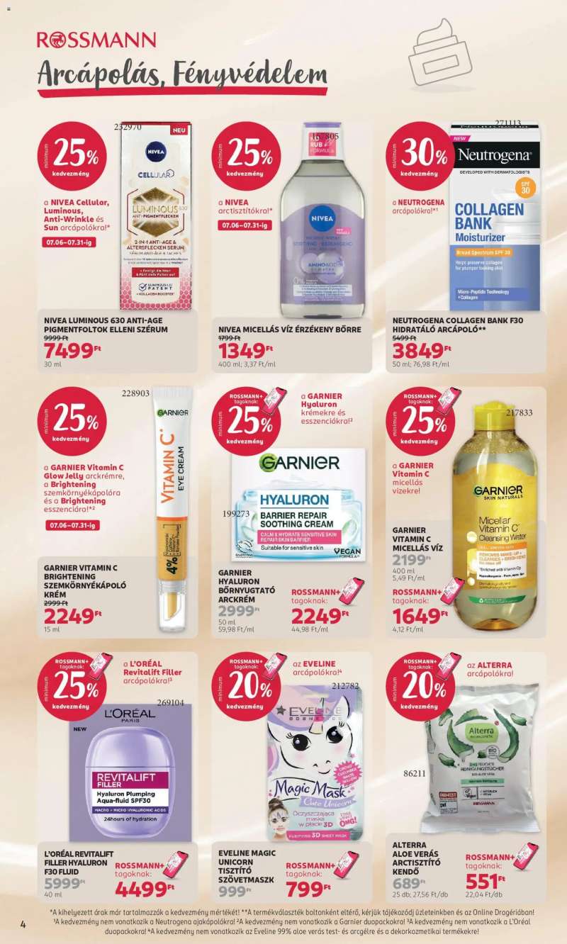 Rossmann Rossmann akciós újság 4 oldal