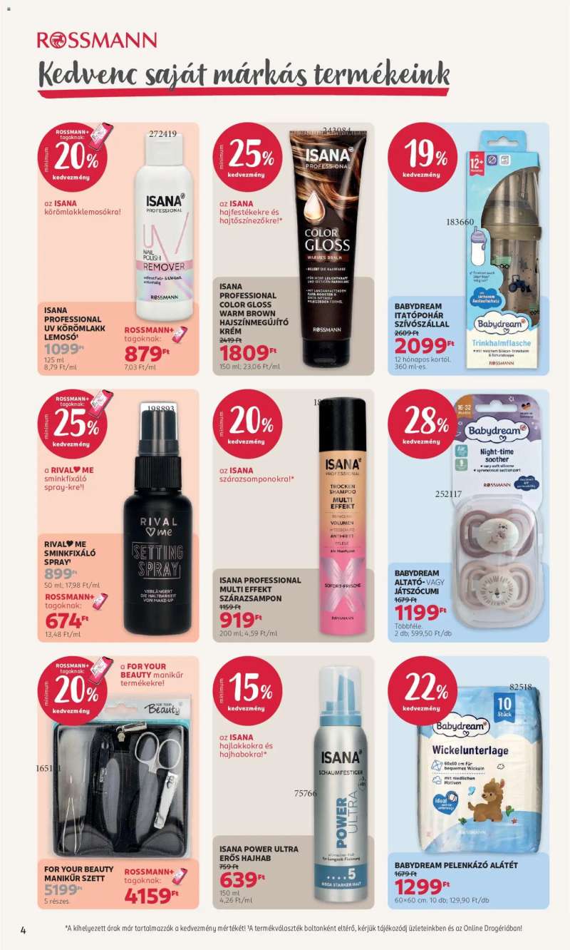 Rossmann Rossmann akciós újság 4 oldal