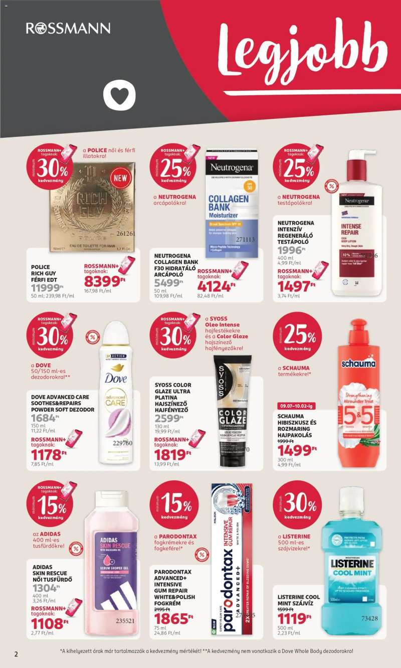 Rossmann Rossmann akciós újság 2 oldal