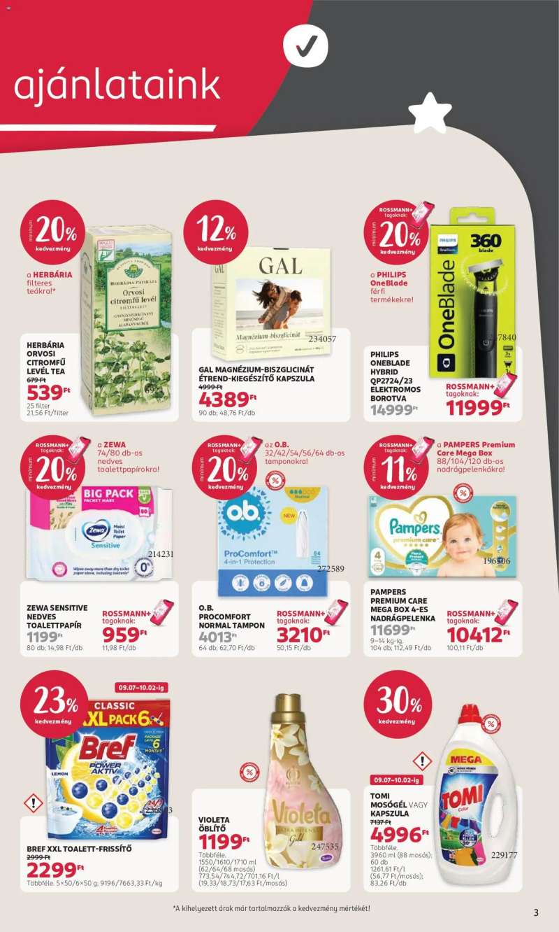 Rossmann Rossmann akciós újság 3 oldal