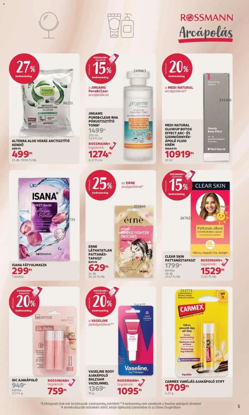 Rossmann Rossmann akciós újság 5 oldal