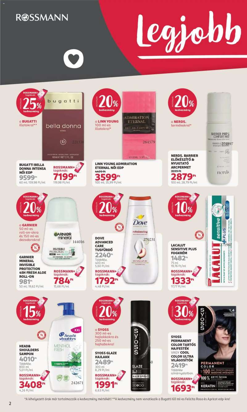 Rossmann Rossmann akciós újság 2 oldal