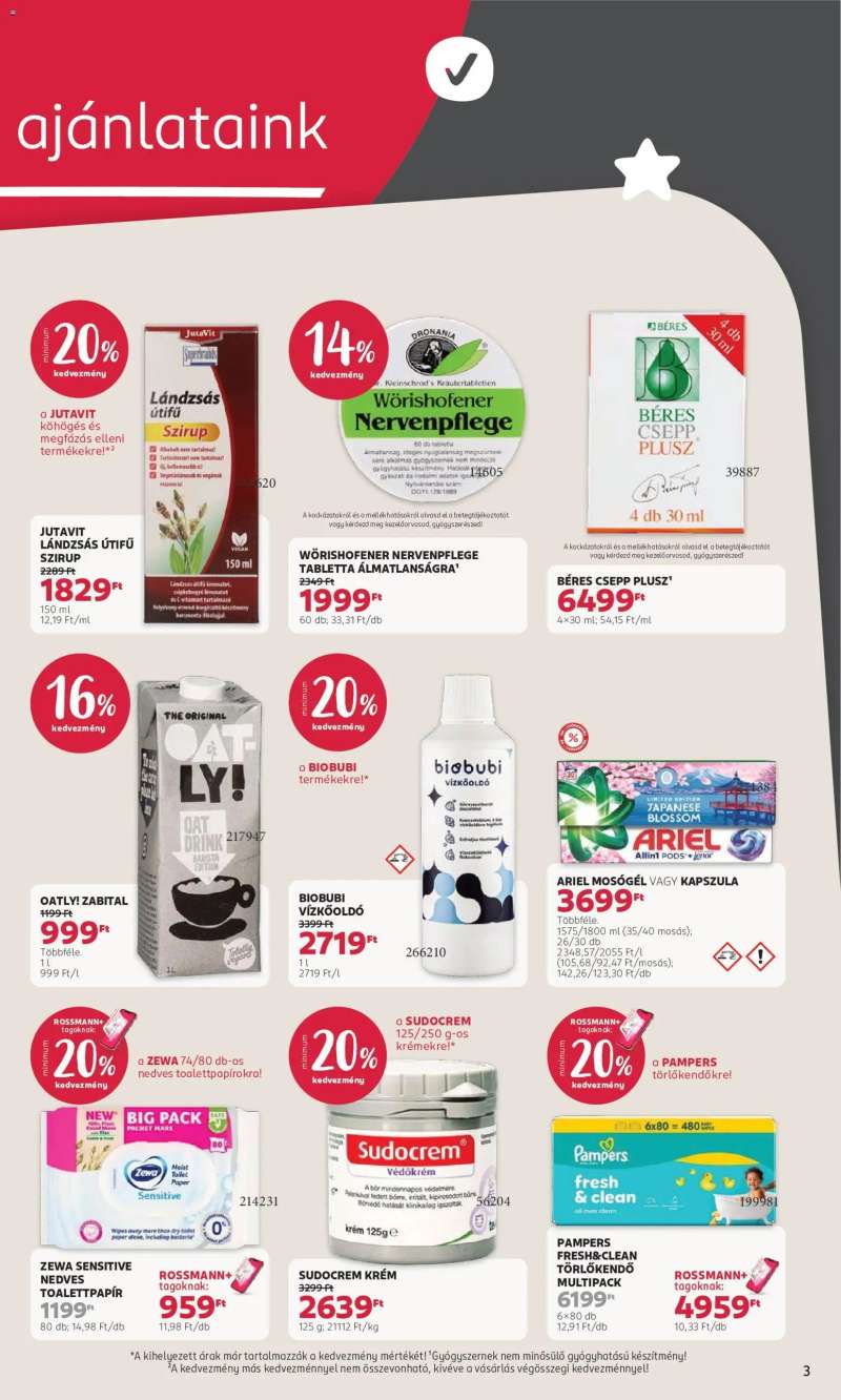 Rossmann Rossmann akciós újság 3 oldal