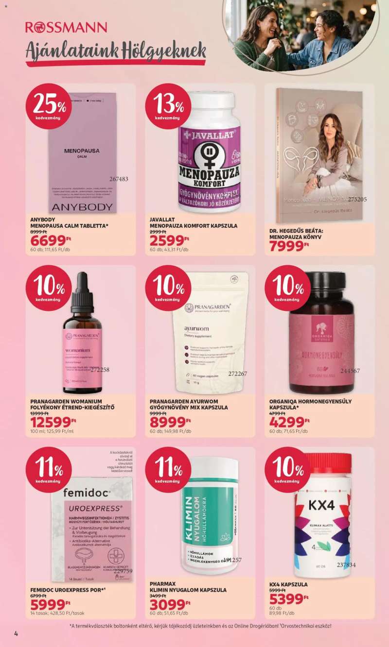 Rossmann Rossmann akciós újság 4 oldal