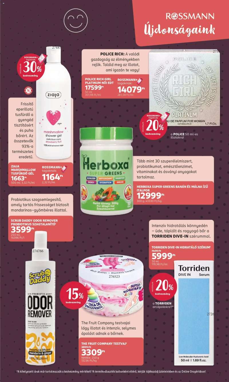 Rossmann Rossmann akciós újság 7 oldal