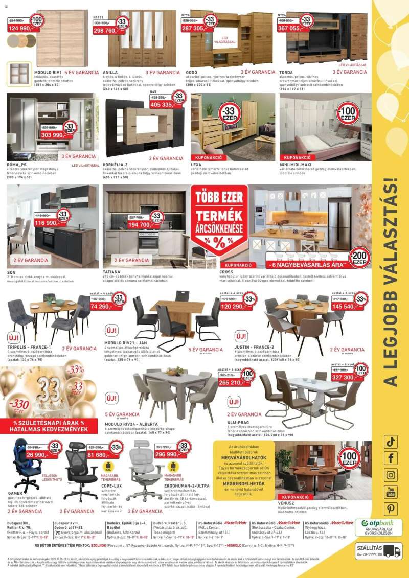 RS Bútor Akciós újság RS Bútor 2 oldal