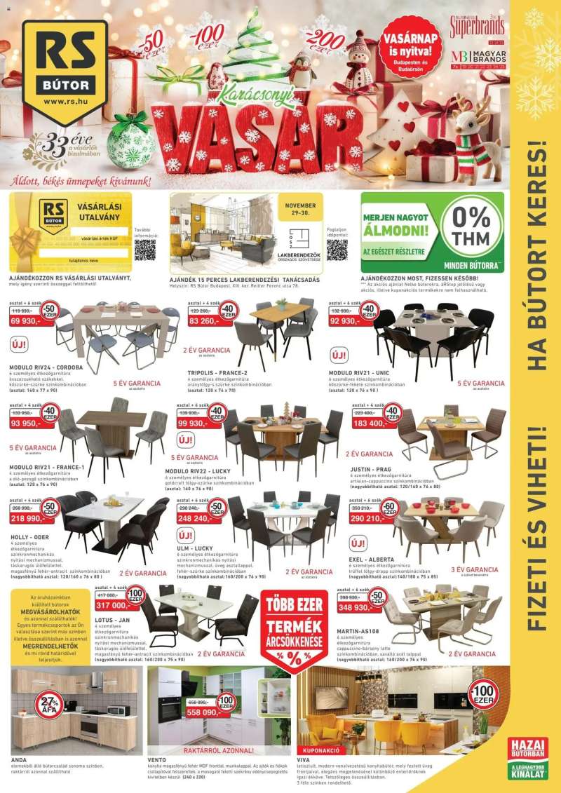 RS Bútor Akciós újság RS Bútor 1 oldal