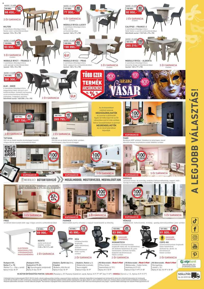 RS Bútor Akciós újság RS Bútor 2 oldal