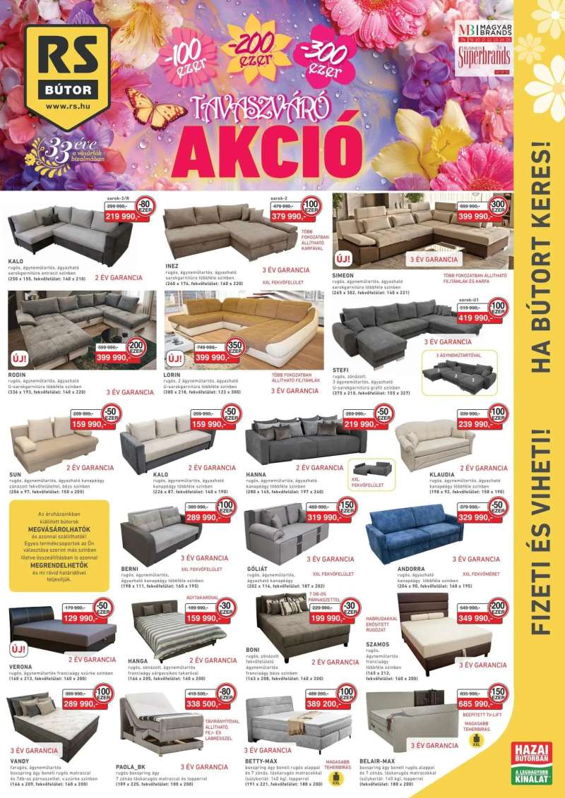 RS Bútor RS Bútor akciós újság 1 oldal
