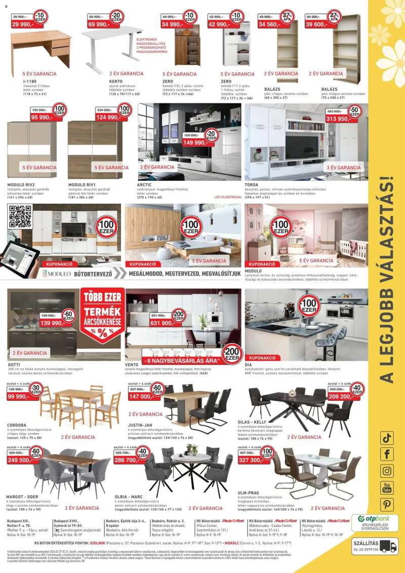 RS Bútor RS Bútor akciós újság 2 oldal