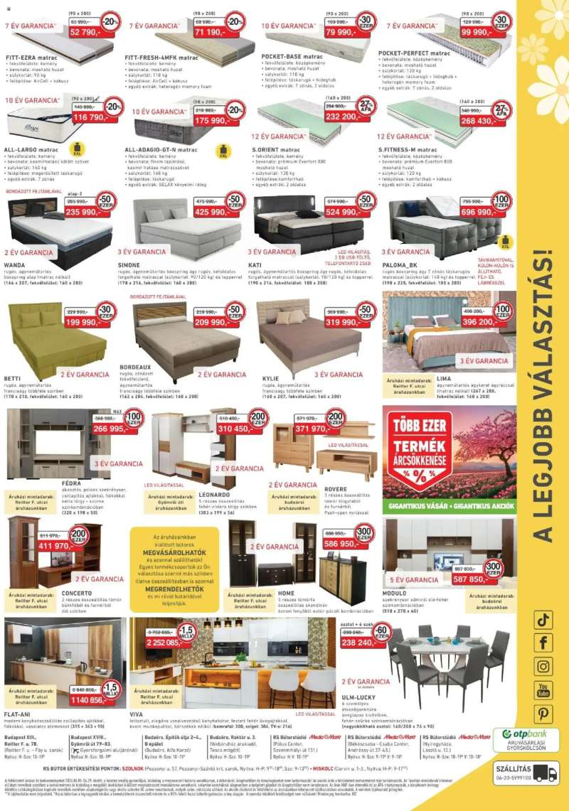 RS Bútor RS Bútor akciós újság 2 oldal