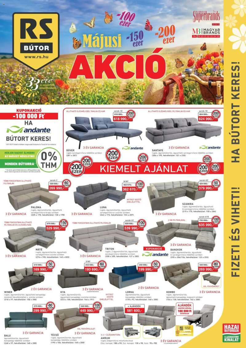 RS Bútor RS Bútor akciós újság 1 oldal