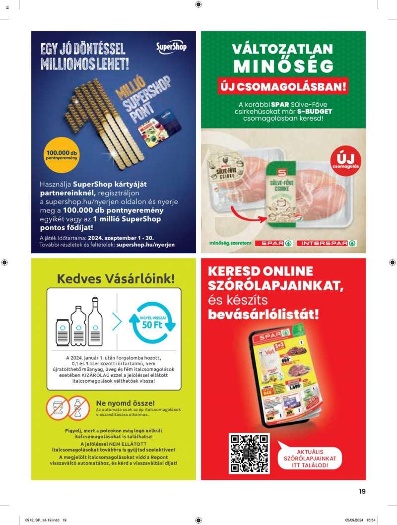 Spar Akciós újság Spar 19 oldal