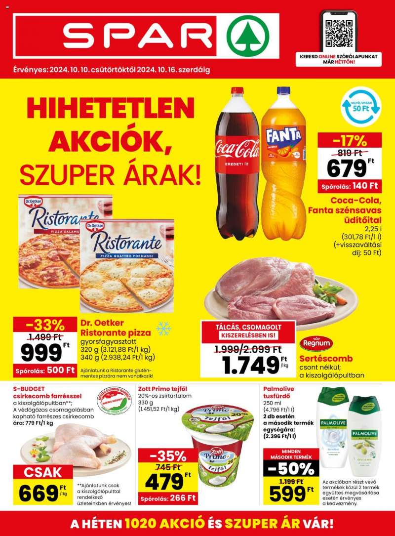 Spar Akciós újság Spar 1 oldal