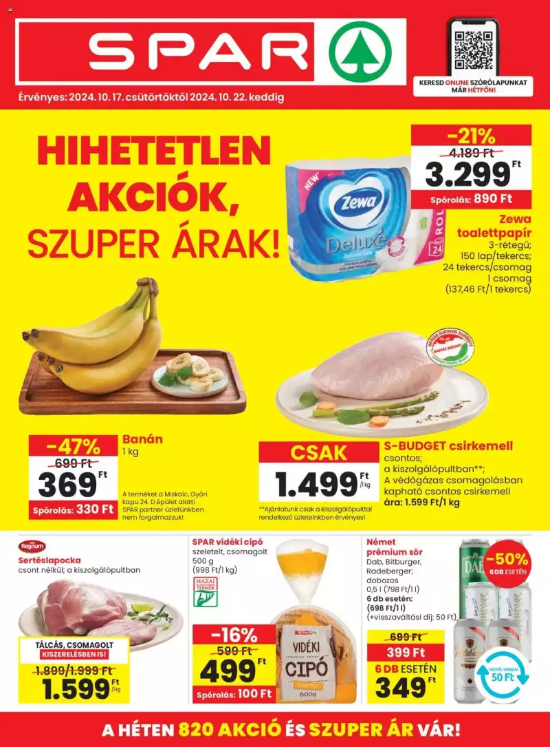 Spar Akciós újság Spar 1 oldal