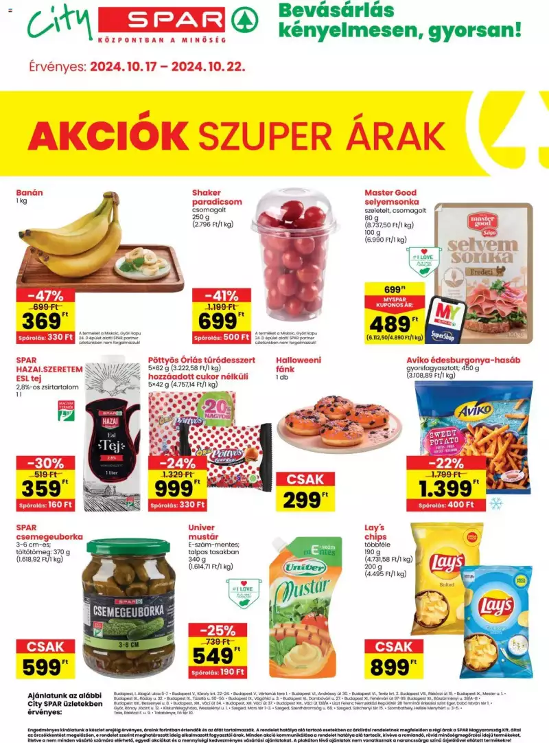 Spar City Spar szórólap 1 oldal