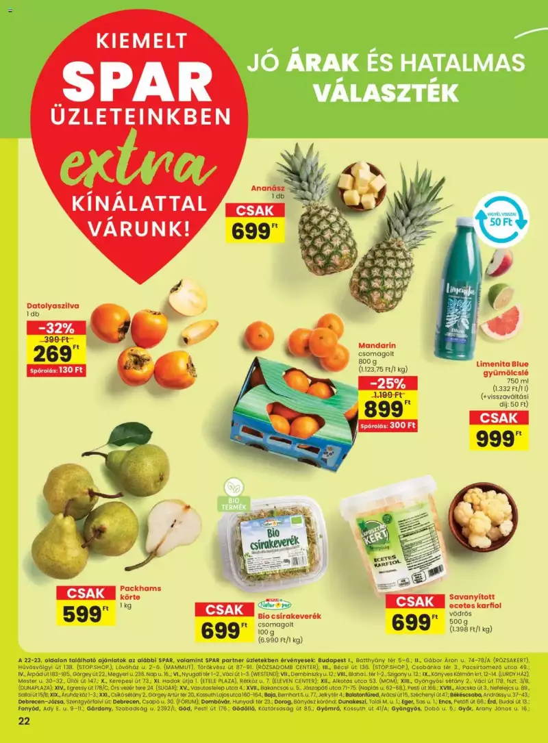 Spar Extra ajánlat! 3 oldal