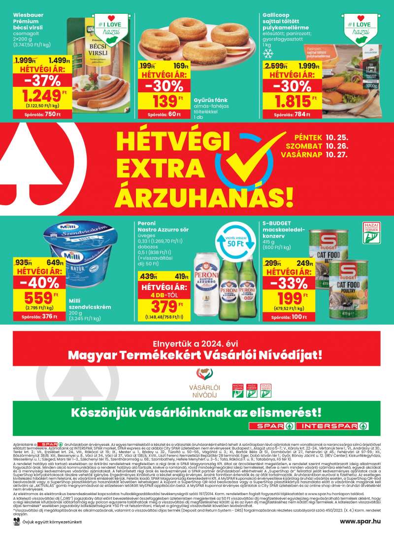 Spar Akciós újság Spar 20 oldal