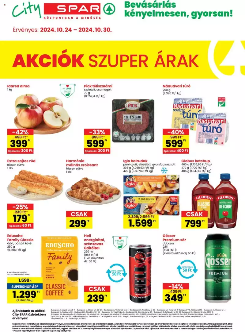 Spar City Spar szórólap 1 oldal