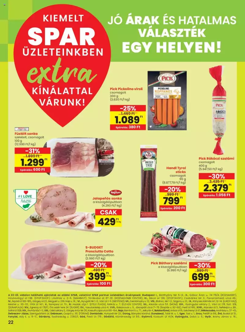 Spar Extra ajánlat! 3 oldal