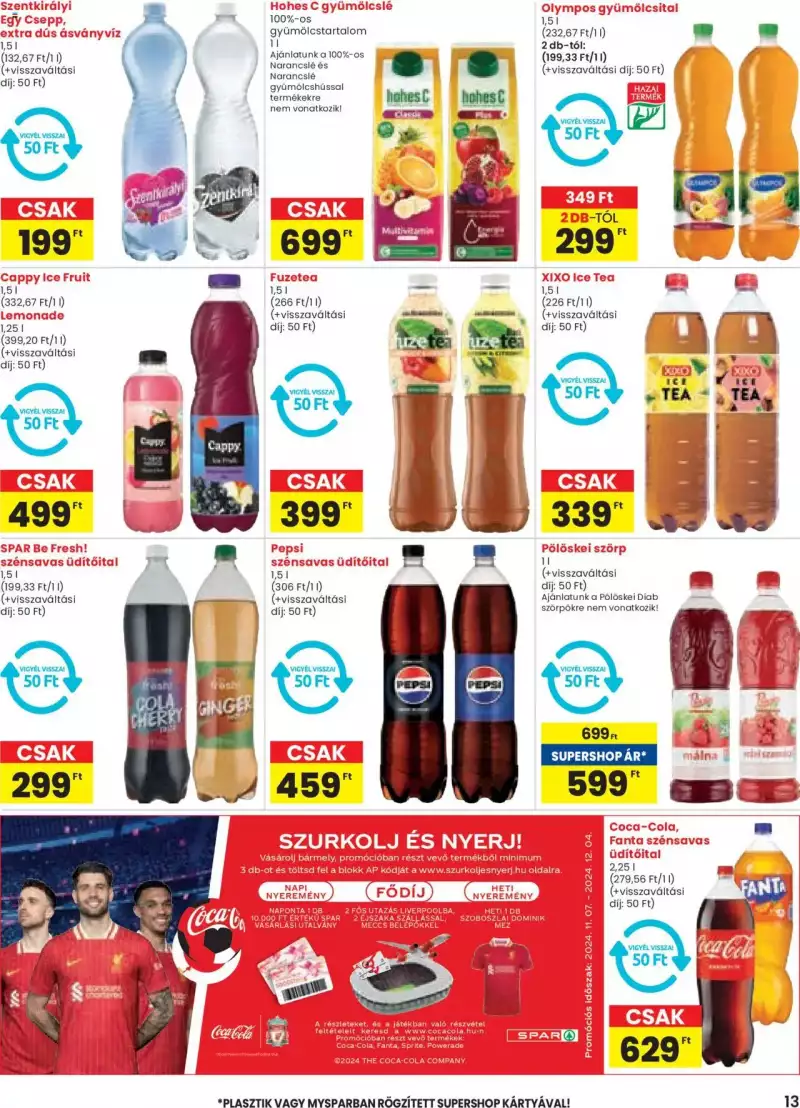 Spar Black Friday 13 oldal