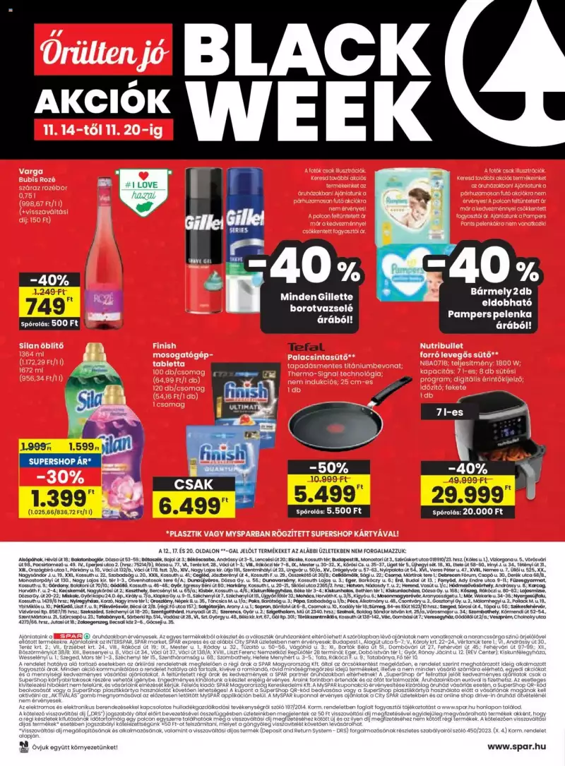 Spar Black Friday 20 oldal