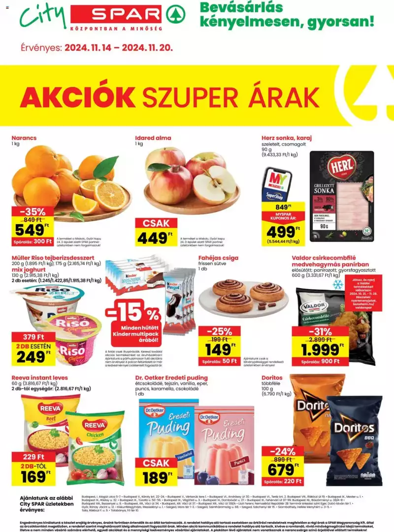 Spar City Spar szórólap 1 oldal